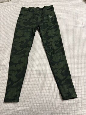 Gymshark Dark Green Camo Leggings